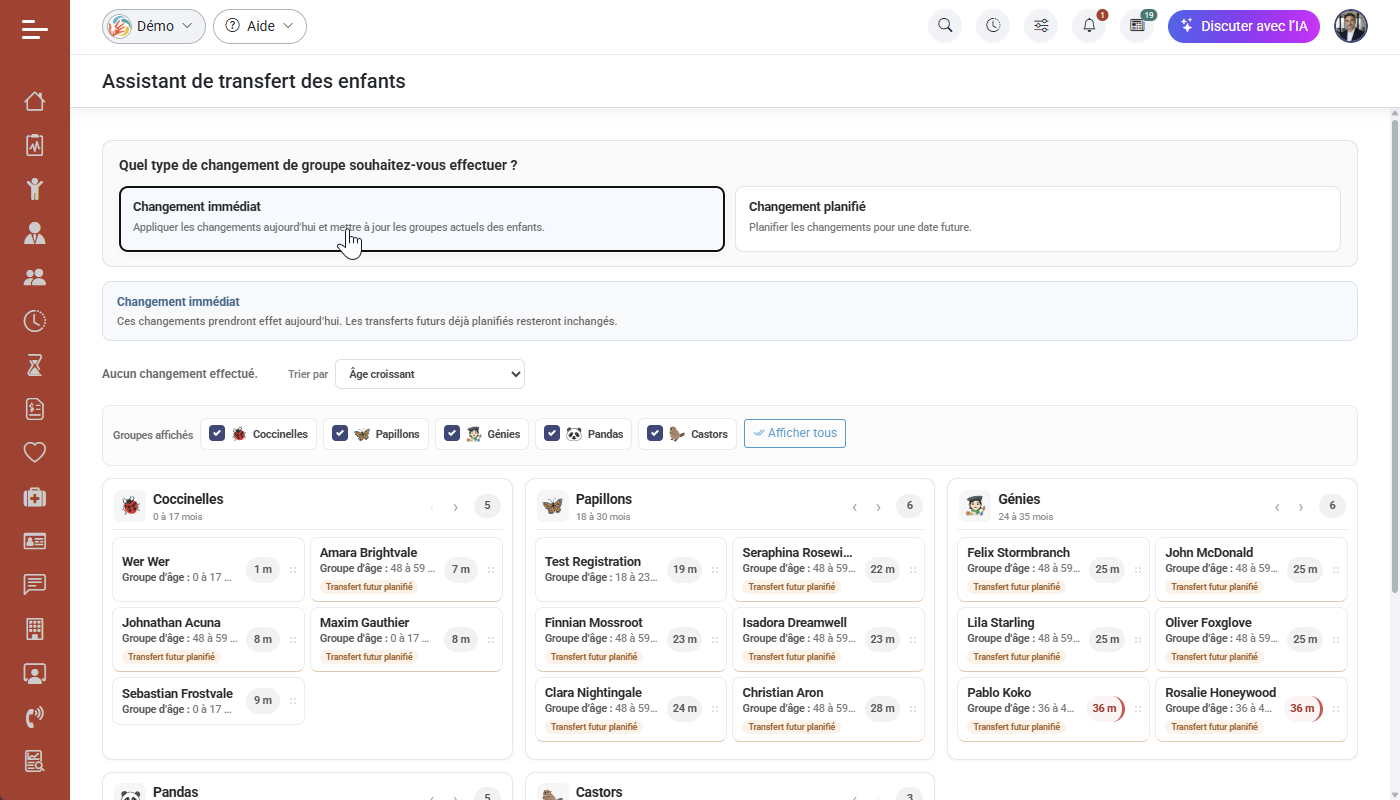 Child Group Transfer Assistant: Prepare Your Group Changes in Just a Few Minutes