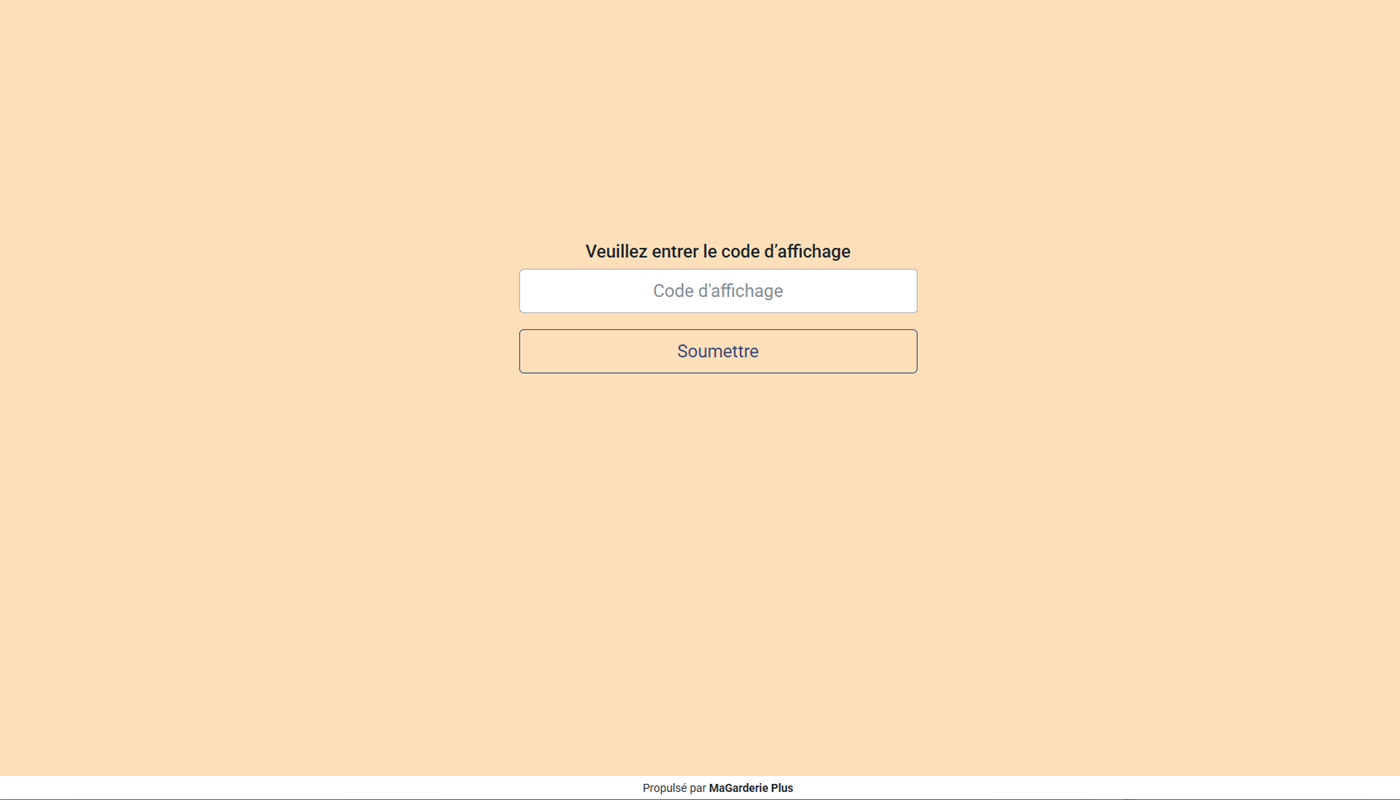 MaGarderie Plus Ecrans externes