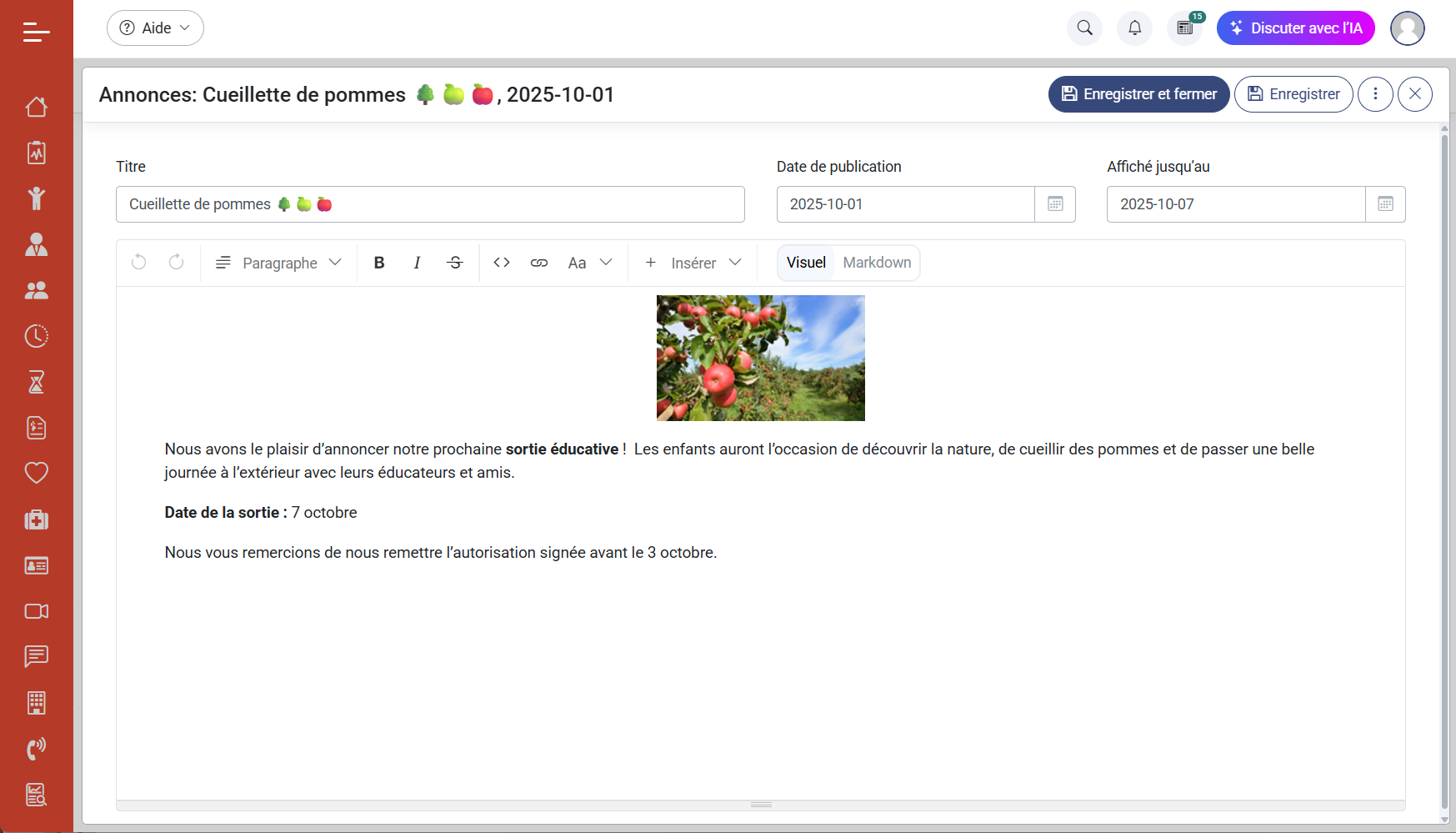 MaGarderie Plus Annonces