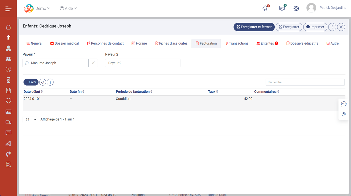 MaGarderie Plus Factures et paiements