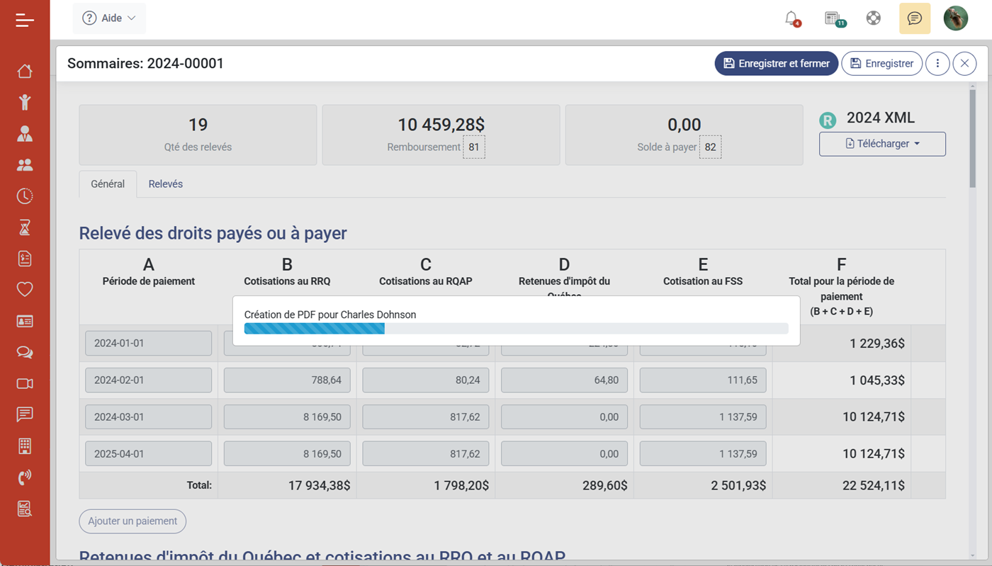 MaGarderie Plus Module de production des Relevs 1
