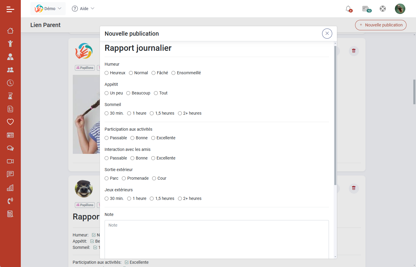 MaGarderie Plus Module Lien Parent