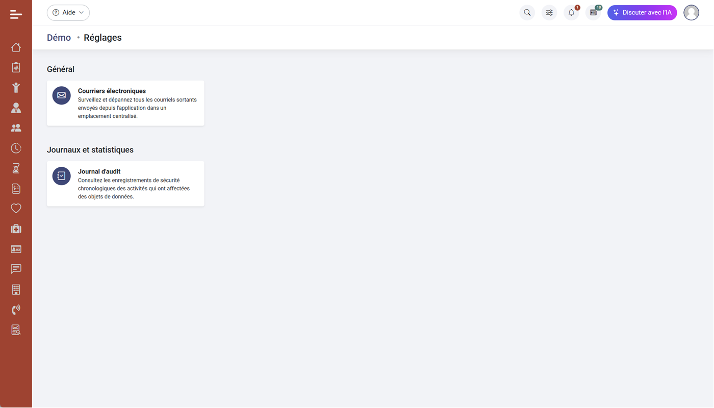MaGarderie Plus Reglages du systme
