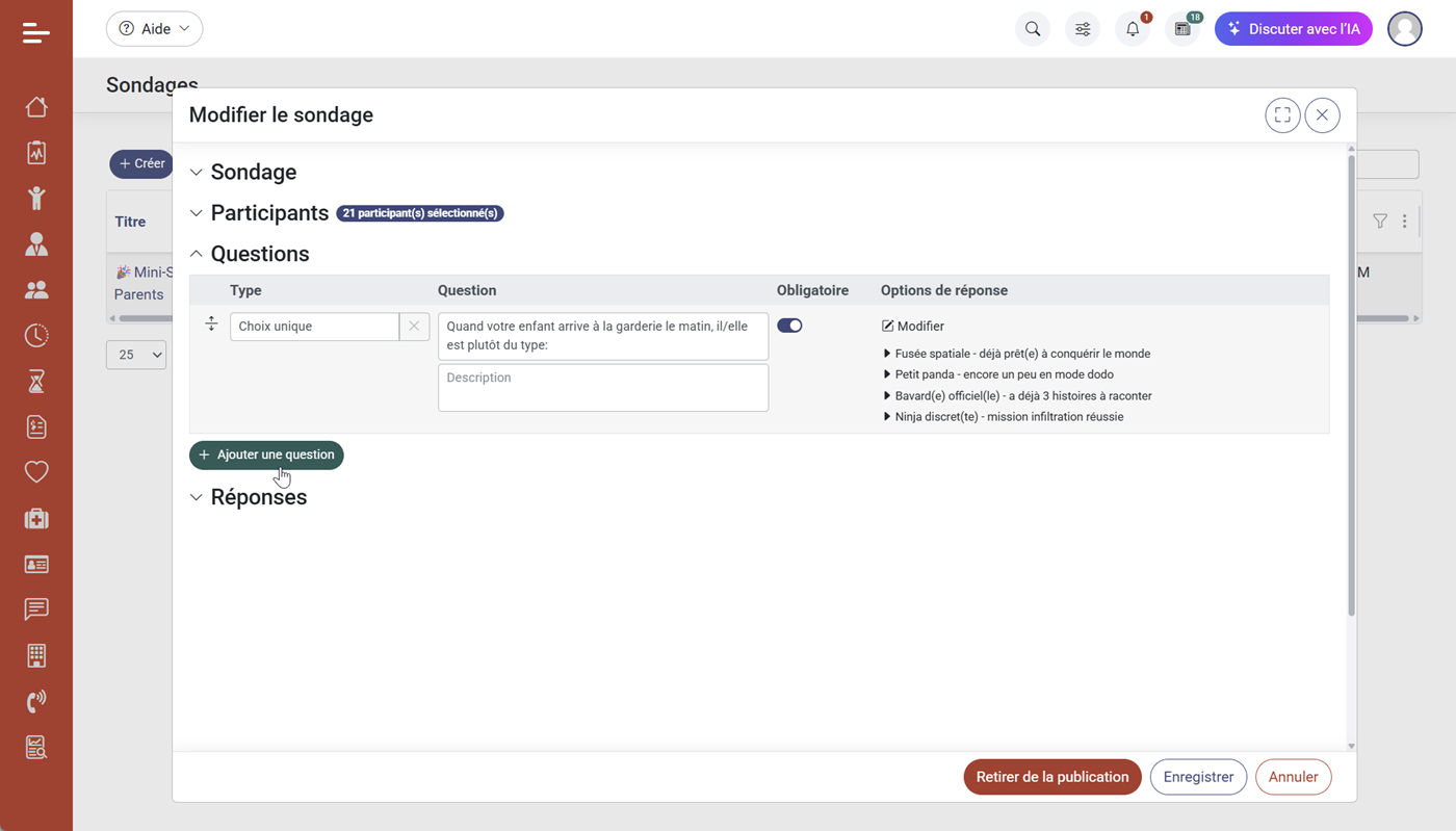 MaGarderie Plus Sondages