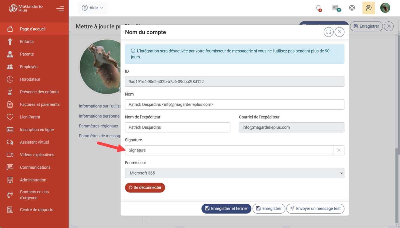MaGarderie Plus Votre compte de messagerie